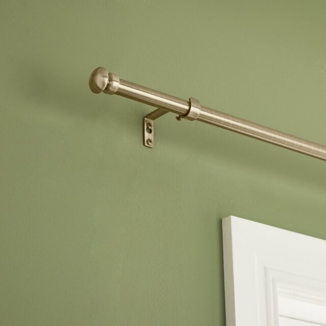 Argos Home Extendable Metal Cap Antique Brass Curtain Pole - 165 - 300cm - image 1