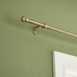 Argos Home Extendable Metal Cap Antique Brass Curtain Pole - 165 - 300cm - thumbnail 1