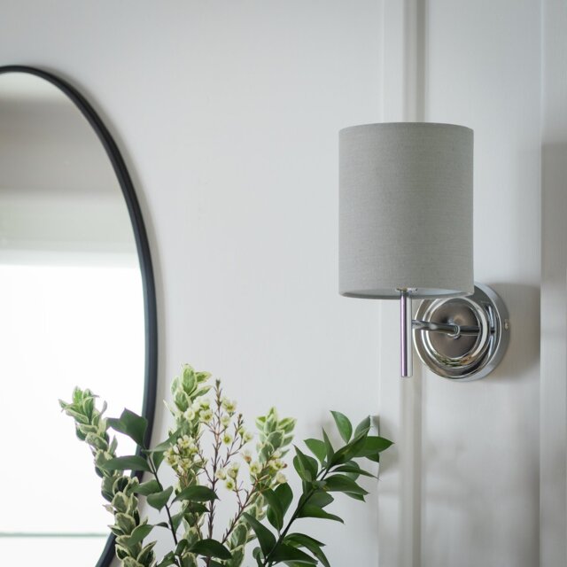 Argos Home Candelabra Steel Wall Light - Chrome & Grey - image 1