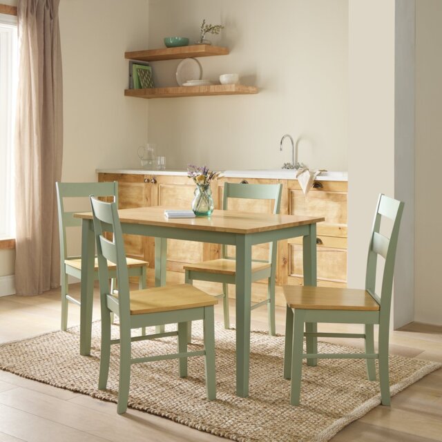 Argos Home Chicago Sage Green Dining Table & 4 Chairs - image 1