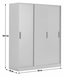 Argos Home Nova 3 Door Sliding Wardrobe - Anthracite - thumbnail 2