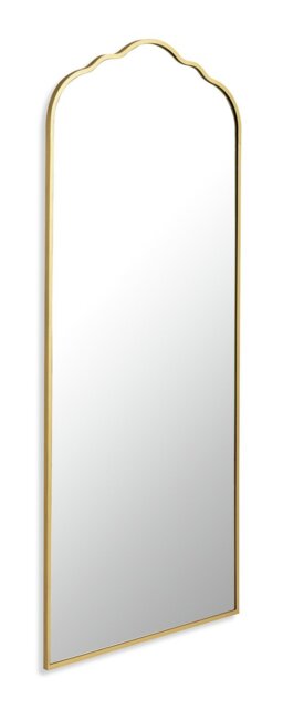 Argos Home Gold Full Length Curved Wall Mirror - 140x60cm - image 1