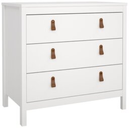 Tvilum Madrid 3 Drawer Chest - White - thumbnail 1