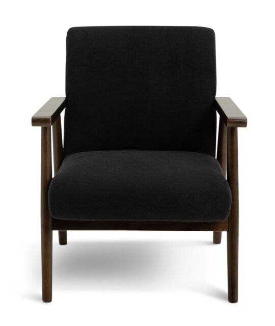 Argos Home Watson Self Assembly Wood Accent Chair -Dark Grey - image 1