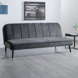 Julian Bowen Miro Velvet Clic Clac Sofa Bed - Grey