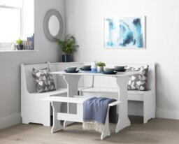Argos Home Haversham White Dining Table & 1 White Bench