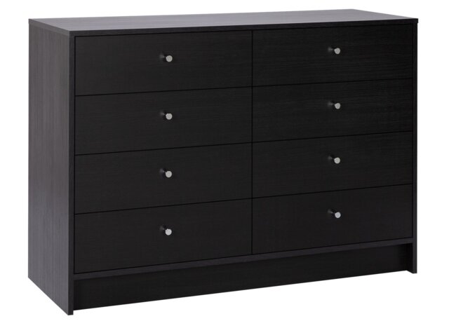 Argos Home Malibu 8 Drawer Chest - Black Oak Effect - image 1
