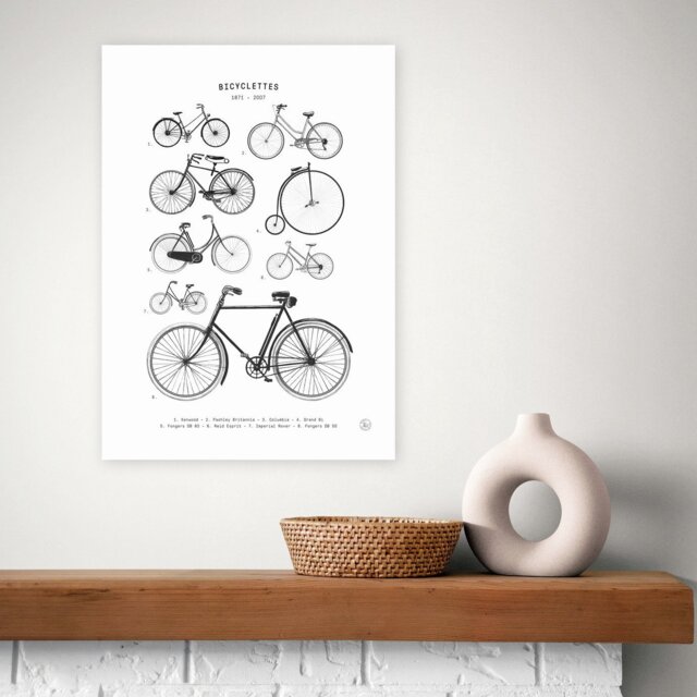 East End Prints Bicyclettes Art Print - A2 - image 1