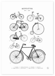 East End Prints Bicyclettes Art Print - A2 - thumbnail 2
