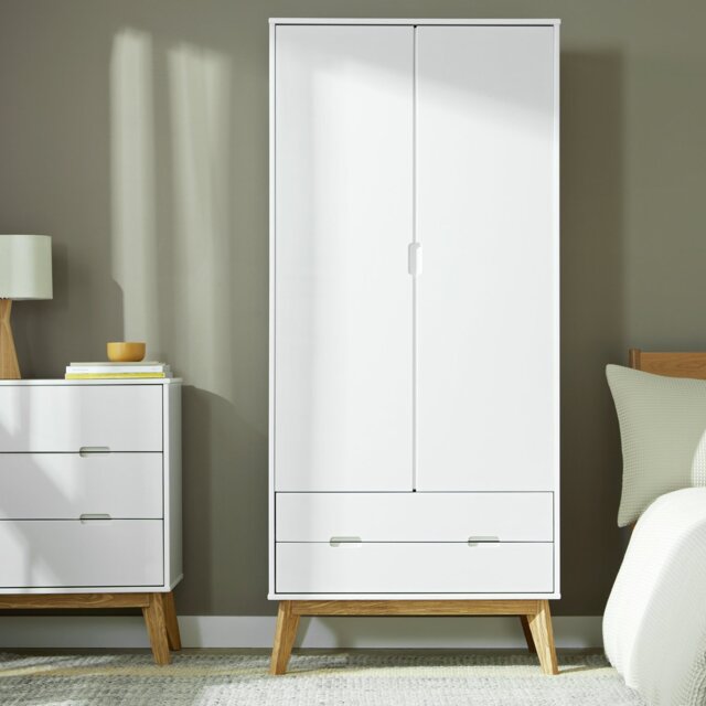 Habitat Pimlico 2 Door 2 Drawer Wardrobe - White - image 1