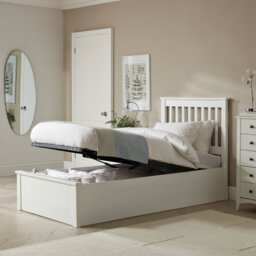 Argos Home Aspley Single Wooden Ottoman Bed Frame - White - thumbnail 2