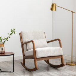 Kyoto Leah Fabric Rock Chair - Natural - thumbnail 2