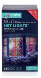 Premier Decorations Multicolour Net Christmas Window Lights - thumbnail 2
