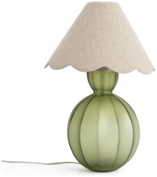 Habitat Estella Glass Table Lamp - Green - thumbnail 2