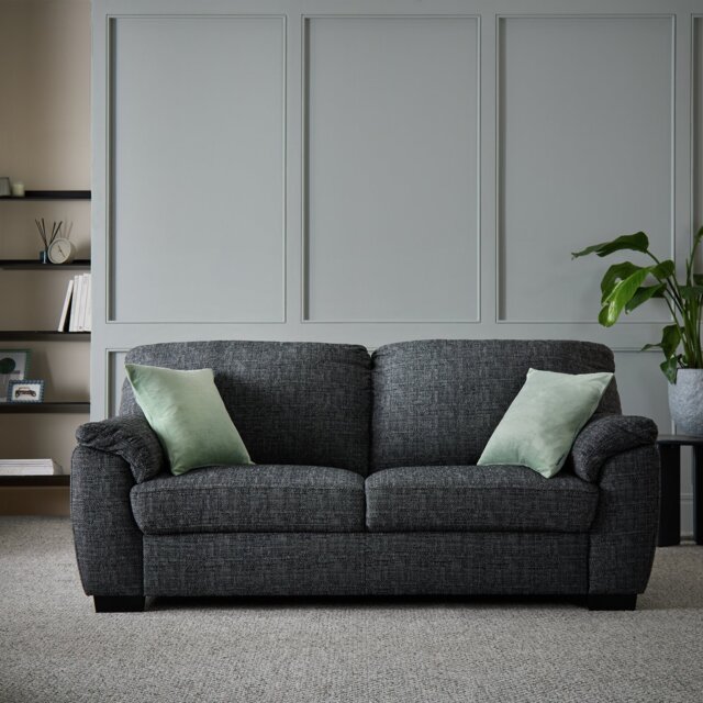 Argos Home Milano Fabric 3 Seater Sofa - Charcoal - image 1