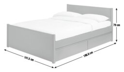 Argos Jenson 2 Drawer Double Storage Bed Frame - Grey - thumbnail 2