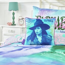 Wicked 2 Glinda & Elphaba Cushion - Blue - 35x35cm - thumbnail 1