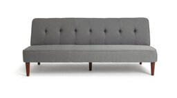 Habitat Odeon Fabric 2 Seater Clic Clac Sofa Bed - Grey - thumbnail 1