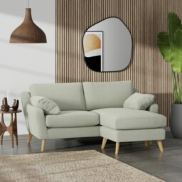 Habitat Ivor Right Hand Corner Sofa - Sage Green - Ash Leg - thumbnail 2