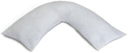 Habitat V Shaped Support Pillow with Pillowcase - White - thumbnail 1