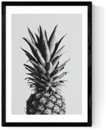 East End Prints Pineapple Black Frame Art Print - A3 - thumbnail 1