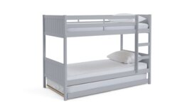 Habitat Detachable Bunk Bed Frame with Trundle - Grey - thumbnail 1