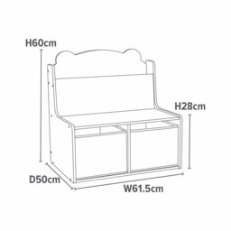 Liberty House Toys Kids Teddy Bear Bookcase - White - thumbnail 2