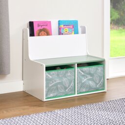 Liberty House Toys Kids Teddy Bear Bookcase - White - thumbnail 1