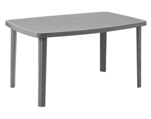 Argos Home 6 Seater Rectangular Plastic Garden Table - Grey - image 1