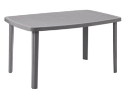 Argos Home 6 Seater Rectangular Plastic Garden Table - Grey - thumbnail 1