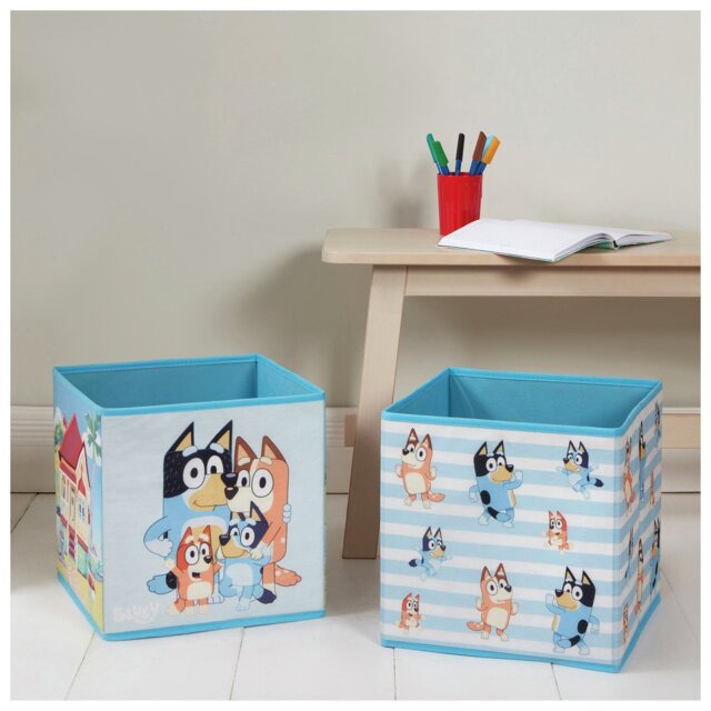 Bluey Pack of 2 Storage Boxes - Blue - image 1