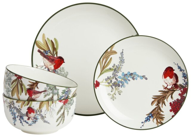 Argos Home Robin 12 Piece Stoneware Dinner Set