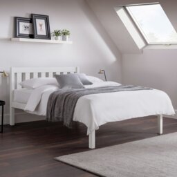 Julian Bowen Luna Double Wooden Bed  Frame - White