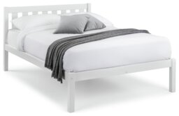 Julian Bowen Luna Double Wooden Bed  Frame - White - thumbnail 2