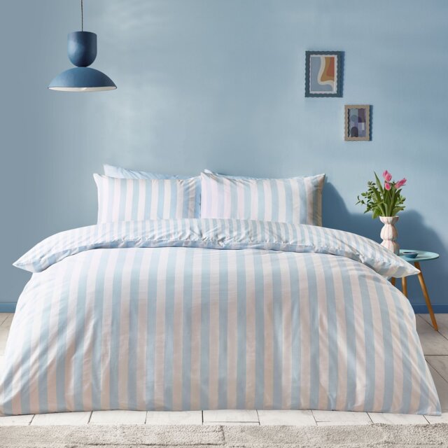Sassy B Stripe Tease Blue Bedding Set - Double - image 1