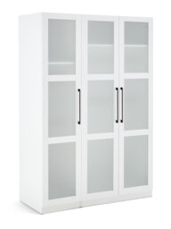 Habitat Hamburg Triple Glass Wardrobe -White - thumbnail 1