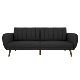 Novogratz Brittany Fabric Clic Clac Sofa Bed - Dark Grey - thumbnail 2