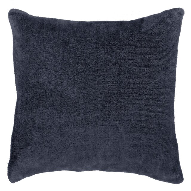 Argos Home Plain Super Soft Fleece Cushion - Navy - 43x43cm - image 1