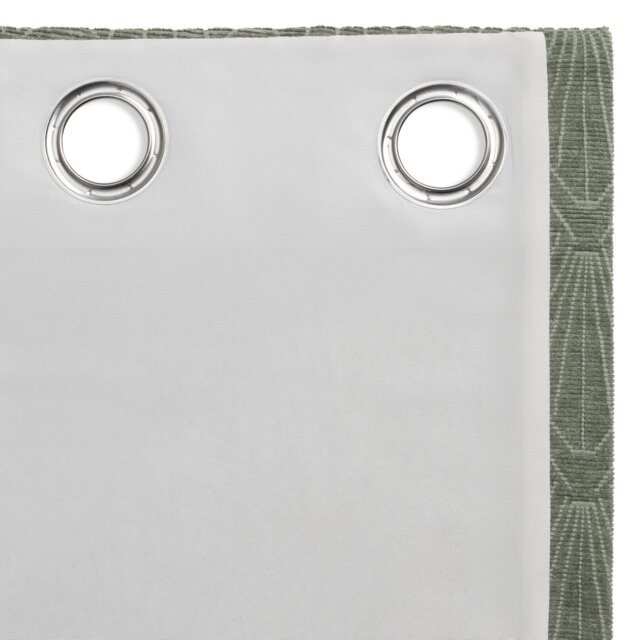 Habitat Thermal Eyelet Curtains - Green - 168x229cm - image 1