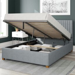 Aspire Grant Weave Superking Ottoman Bedframe - Sky Blue - thumbnail 2