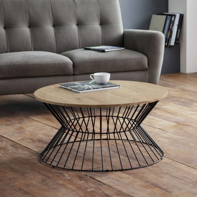 Julian Bowen Jersey Round Coffee Table - Natural - image 1