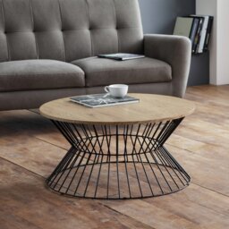 Julian Bowen Jersey Round Coffee Table - Natural - thumbnail 1
