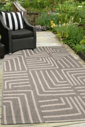 Homemaker Polypropylene Grey Rectangle Rug - 160 x 230cm - thumbnail 1