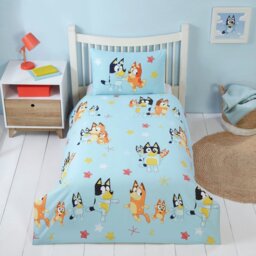 Bluey Celebrate Cotton Blue & White Kids Bedding Set-Toddler - thumbnail 1