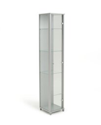 Argos Home 1 Door Glass Display Cabinet - Silver - thumbnail 1