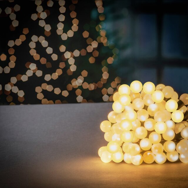 Premier Decorations Warm White Christmas Pearl Berry Lights - image 1