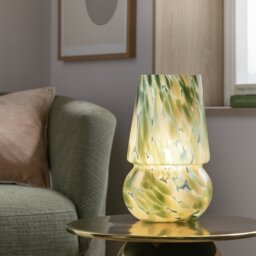Habitat Rahnn Confetti Glass Table Lamp - Green - thumbnail 1