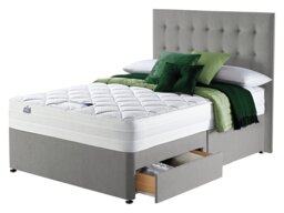 Silentnight Knightly Superking 2 Drawer Divan Bed - Grey - thumbnail 2