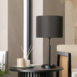 Argos Home Gloss 47cm Pine Wood Table Lamp - Black - thumbnail 1