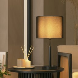 Argos Home Gloss 47cm Pine Wood Table Lamp - Black - thumbnail 2